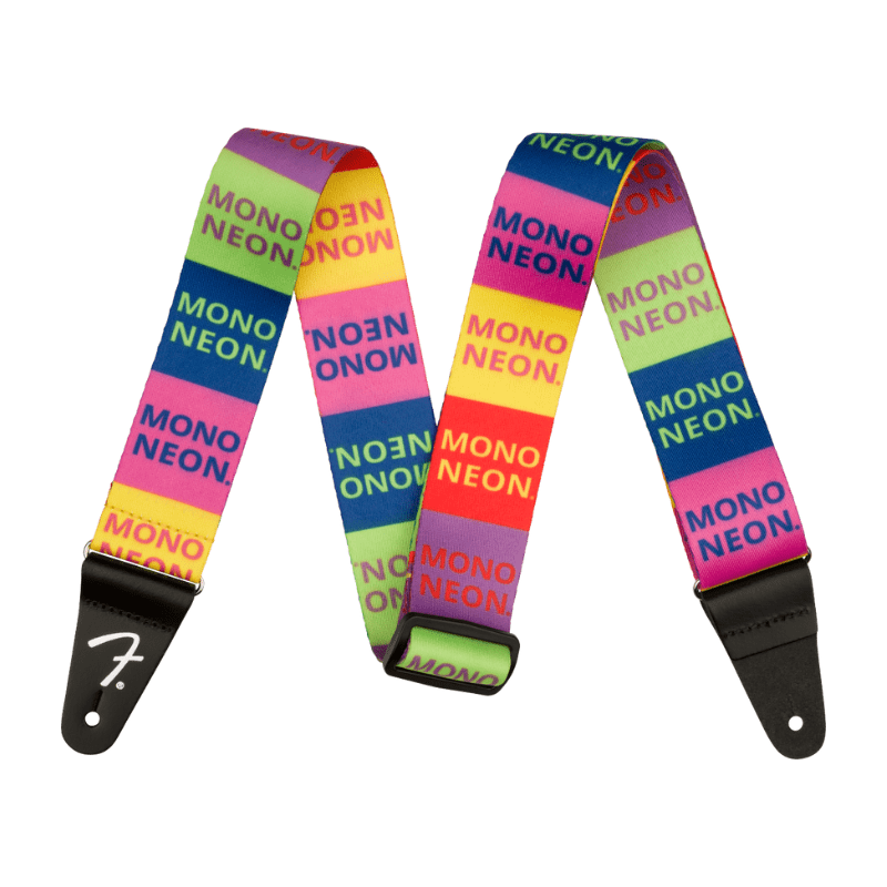 MonoNeon Logo Strap, Multi-Color, 2&quot; Fender Straps
