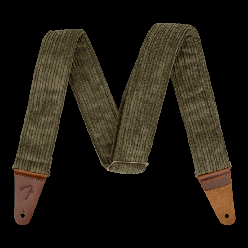 Corduroy Strap, Antique Olive, 2" Fender Straps