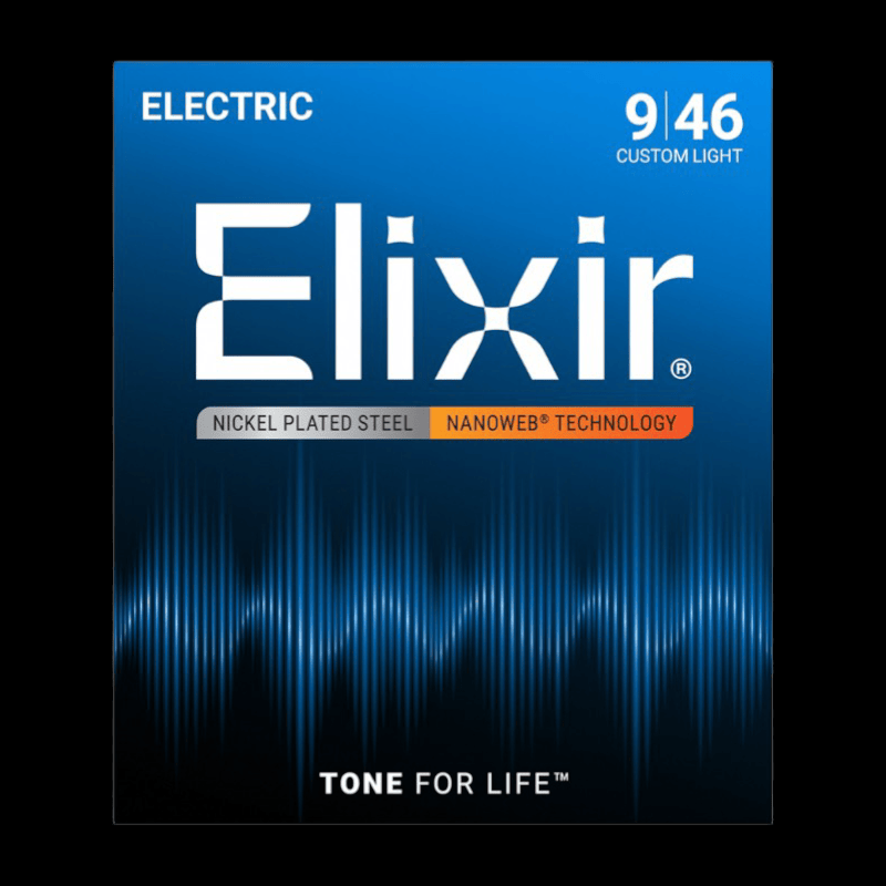 Elixir Nanoweb 09-46 Custom Light Elixir Cuerdas Guitarra Electrica