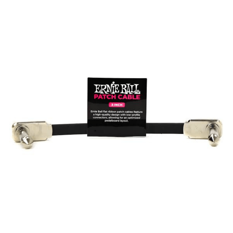 Cable Ernie Ball Patch Cable Ribbon 3" Ernie Ball Cable de Instrumento
