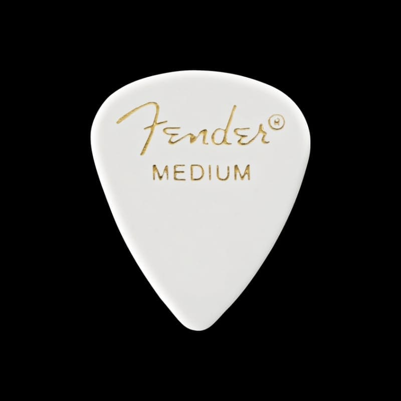 Fender Classic Celluloid, White, 351 Shape, Medium Fender Plumillas