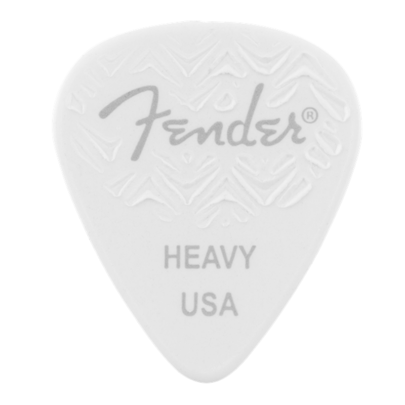 Fender 351 Shape, White, Heavy Fender Plumillas