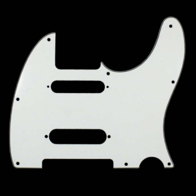 Pickguard, Telecaster®, 8-Hole Mount, White, 3-Ply Fender Refacciones Fender