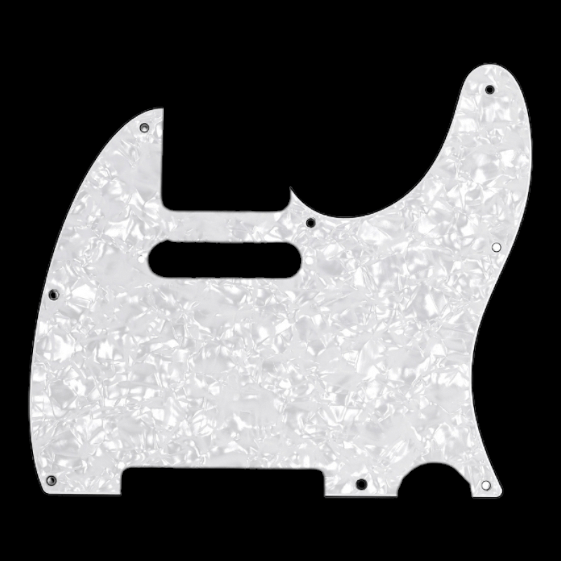 Pickguard, Telecaster®, 8-Hole Mount, White Pearl, 4-Ply Fender Refacciones Fender