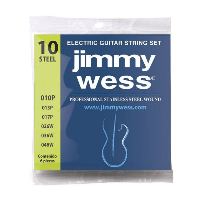 Jimmy Wess Professional Stainless Steel Wound 10-46 Jimmy Wess Cuerdas Guitarra Electrica