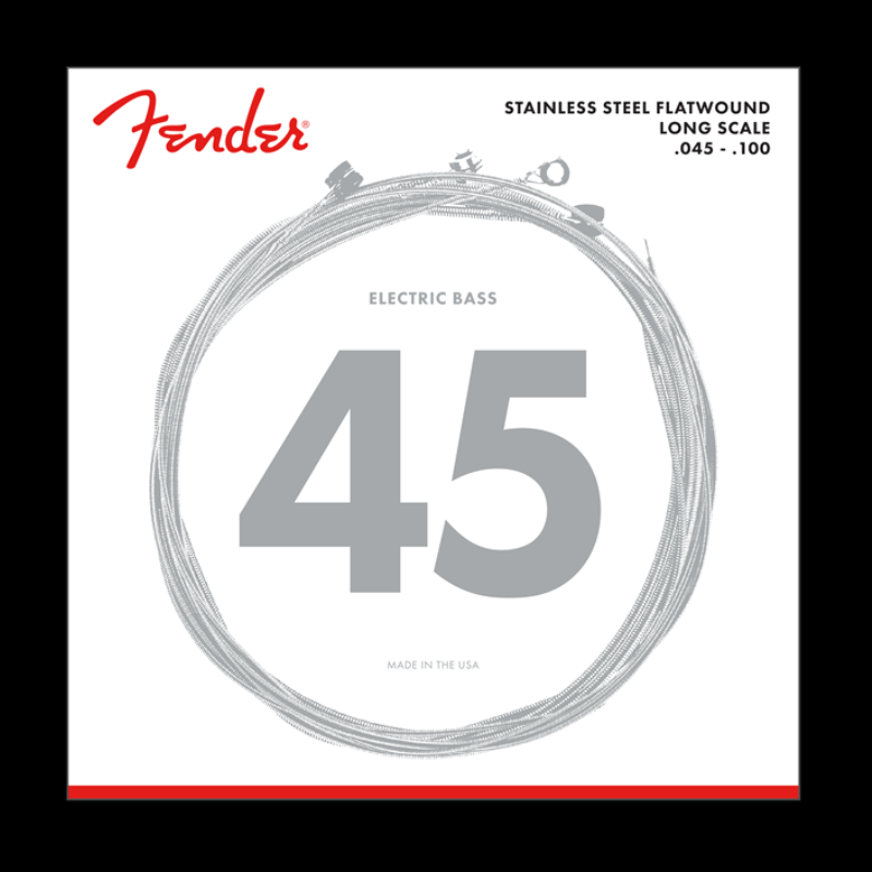 Stainless 9050's Bass Strings, Stainless Steel Flatwound, 9050L .045-.100 Gauges Fender Cuerdas Guitarra Electrica